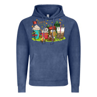Vintage Denim camp coffee drink Vintage Hoodie - MaliasSmallBusiness