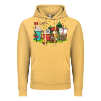 Vintage Mustard camp coffee drink Vintage Hoodie - MaliasSmallBusiness