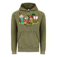 Vintage Olive camp coffee drink Vintage Hoodie - MaliasSmallBusiness