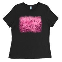 Black pink glitter background Ladies Tee - JahusDesignShop