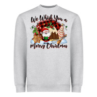 Heather Grey We whisk you a Merry Christmas Heavyweight Sweatshirt - NancyCooperArtShop