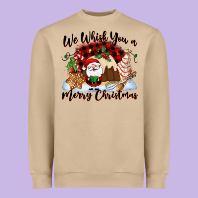 We Whisk You A Merry Christmas Heavyweight Sweatshirt Designed By Nancycooperartshop