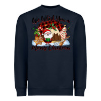 Navy We whisk you a Merry Christmas Heavyweight Sweatshirt - NancyCooperArtShop