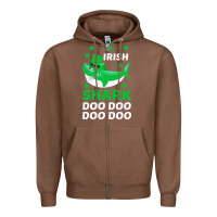 Chestnut Irish Shark Doo Doo Doo Saint Patricks Day Zipper Hoodie - Bettercallsaul