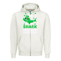 Oatmeal Heather Irish Shark Doo Doo Doo Saint Patricks Day Zipper Hoodie - Bettercallsaul