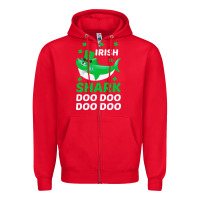 Red Irish Shark Doo Doo Doo Saint Patricks Day Zipper Hoodie - Bettercallsaul
