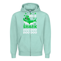Seafoam Irish Shark Doo Doo Doo Saint Patricks Day Zipper Hoodie - Bettercallsaul