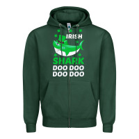 Sports Green Irish Shark Doo Doo Doo Saint Patricks Day Zipper Hoodie - Bettercallsaul