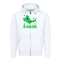 White Irish Shark Doo Doo Doo Saint Patricks Day Zipper Hoodie - Bettercallsaul