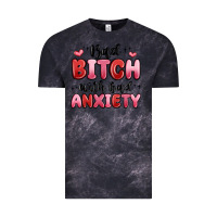Cloud Black bad bitch with bad anxiety Vintage Tee - MaliasSmallBusiness