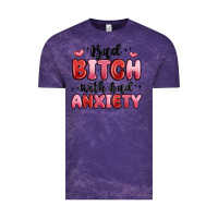 Cloud Purple bad bitch with bad anxiety Vintage Tee - MaliasSmallBusiness