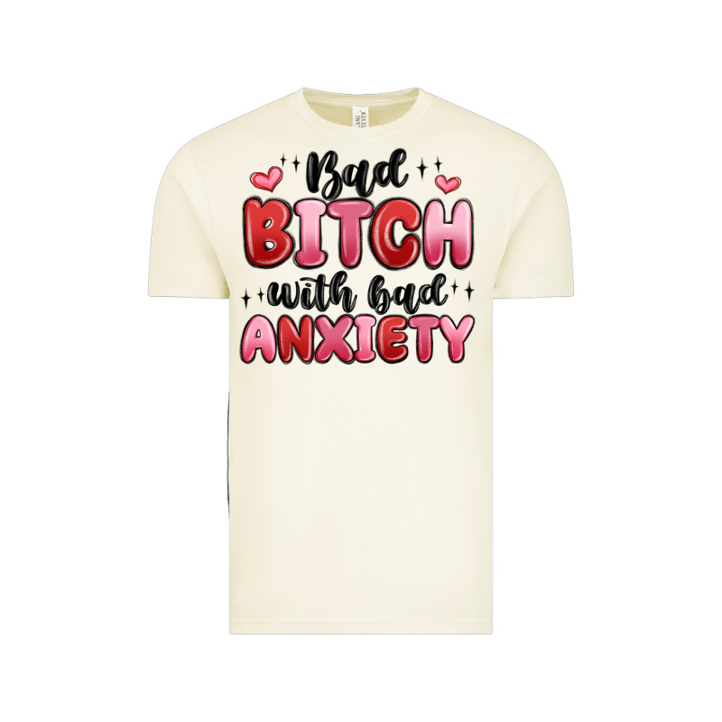 Bad Bitch With Bad Anxiety Vintage Tee by MaliasSmallBusiness | Teevron