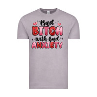 Vintage Zinc bad bitch with bad anxiety Vintage Tee - MaliasSmallBusiness