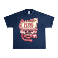 Navy cupids howdy lodge find your cowboy open Urban Heavy Tee - MaliasSmallBusiness