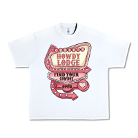 White cupids howdy lodge find your cowboy open Urban Heavy Tee - MaliasSmallBusiness