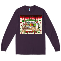 Plum torn between lookin like a snack and eatin one Long Sleeve Tee - MaliasSmallBusiness