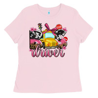 Bubblegum Pink bus driver Ladies Tee - AdoDesignShop
