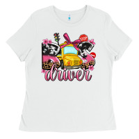 White bus driver Ladies Tee - AdoDesignShop