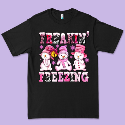 Freaking Freezing With Snowmans Premium Tee Designed By Adodesignshop