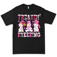 Black freaking freezing with Snowmans Premium Tee - AdoDesignShop