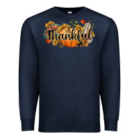Navy thankful Premium Sweatshirt - CowGirlArtShop