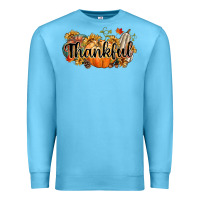 Ocean Blue thankful Premium Sweatshirt - CowGirlArtShop