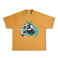 Peanut Butter cowhide turquoise patch Urban Heavy Tee - AdoDesignShop