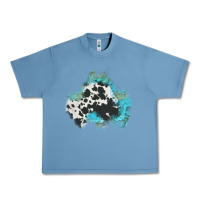 Pebble Blue cowhide turquoise patch Urban Heavy Tee - AdoDesignShop