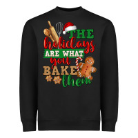 Black The holidays are what you bake them Heavyweight Sweatshirt - NancyCooperArtShop