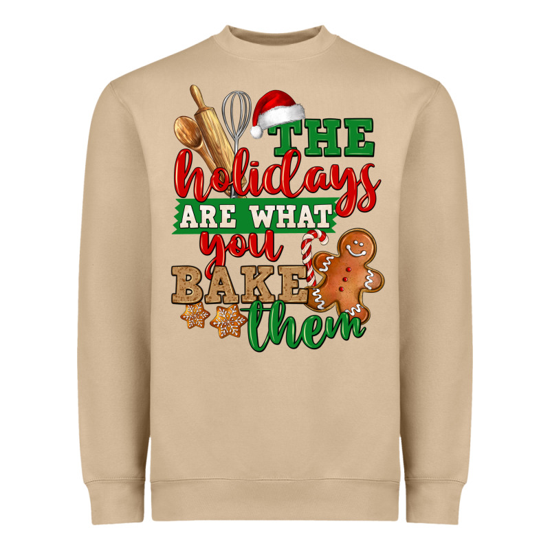 The Holidays Are What You Bake Them Heavyweight Sweatshirt by NancyCooperArtShop | Teevron
