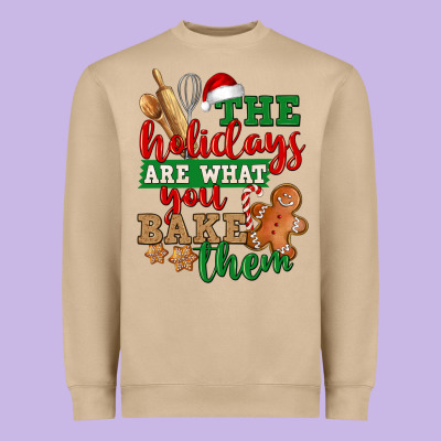 The Holidays Are What You Bake Them Heavyweight Sweatshirt Designed By Nancycooperartshop
