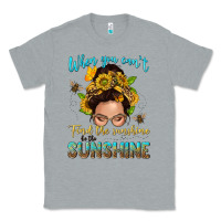 Heather Grey when you cant find the sunshine be the sunshine me Classic Tee - NancyCooperArtShop