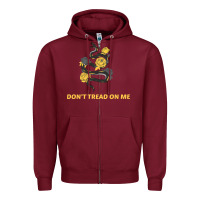Burgundy Don't Tread On Me Zipper Hoodie - Bettercallsaul