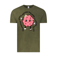 Vintage Olive brain Vintage Tee - MaliasSmallBusiness