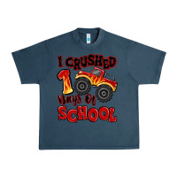 Midnight Navy i crushed 100 days of school monster truck Urban Heavy Tee - MaliasSmallBusiness