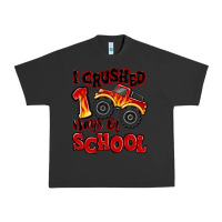 Pigment Black i crushed 100 days of school monster truck Urban Heavy Tee - MaliasSmallBusiness