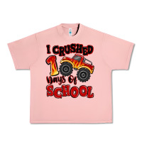 Salmon i crushed 100 days of school monster truck Urban Heavy Tee - MaliasSmallBusiness