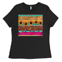 Black leopard sunflower gemstone Ladies Tee - JahusDesignShop