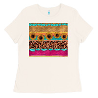 Bone leopard sunflower gemstone Ladies Tee - JahusDesignShop