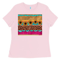 Leopard Sunflower Gemstone Ladies Tee | Teevron