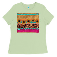 Matcha leopard sunflower gemstone Ladies Tee - JahusDesignShop