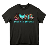 Asphalt peace love camping Heavy Core Tee - JahusDesignShop
