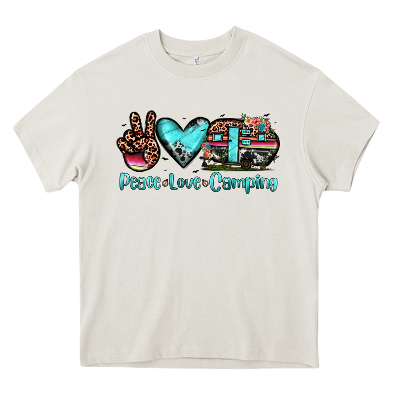 Peace Love Camping Heavy Core Tee by JahusDesignShop | Teevron
