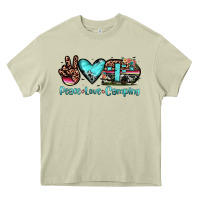 Mossy peace love camping Heavy Core Tee - JahusDesignShop