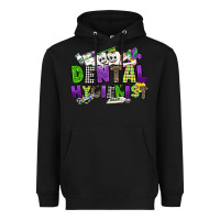 Black dental hygienest mardi gras Heavyweight Hoodie - CowGirlArtShop