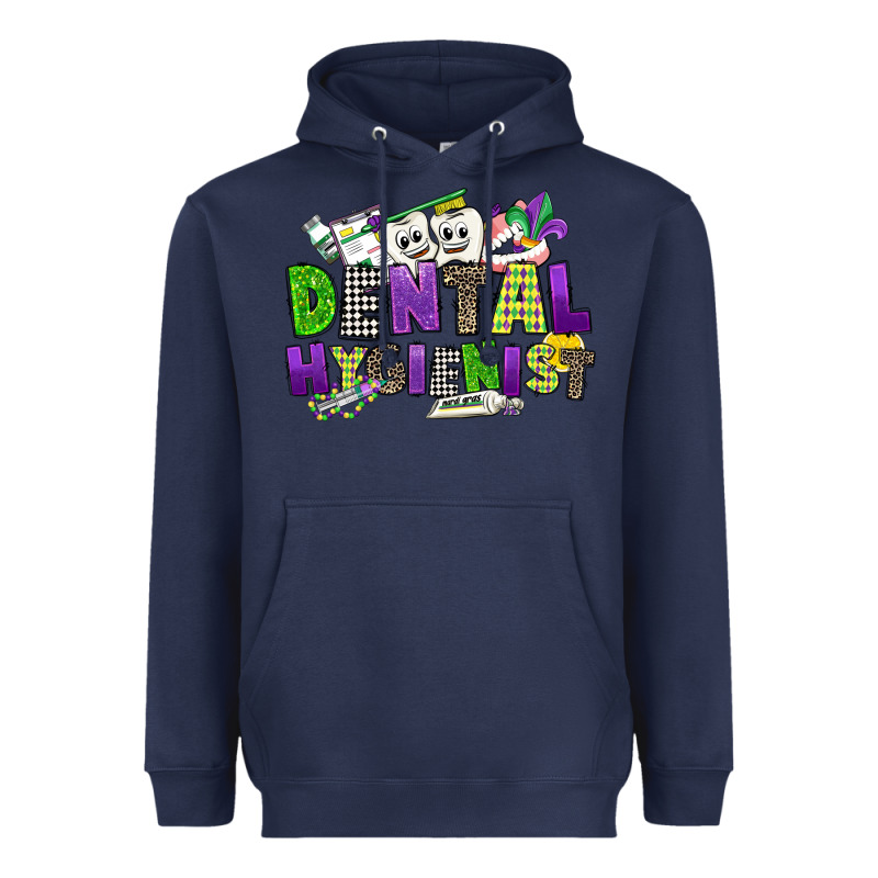 Dental Hygienest Mardi Gras Heavyweight Hoodie by CowGirlArtShop | Teevron