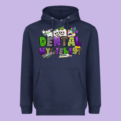 Dental Hygienest Mardi Gras Heavyweight Hoodie Designed By Cowgirlartshop