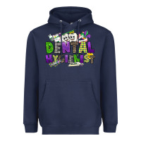 Navy dental hygienest mardi gras Heavyweight Hoodie - CowGirlArtShop