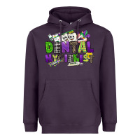 Plum dental hygienest mardi gras Heavyweight Hoodie - CowGirlArtShop
