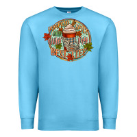 Ocean Blue pumpkin spice and livin my best life Premium Sweatshirt - CowGirlArtShop